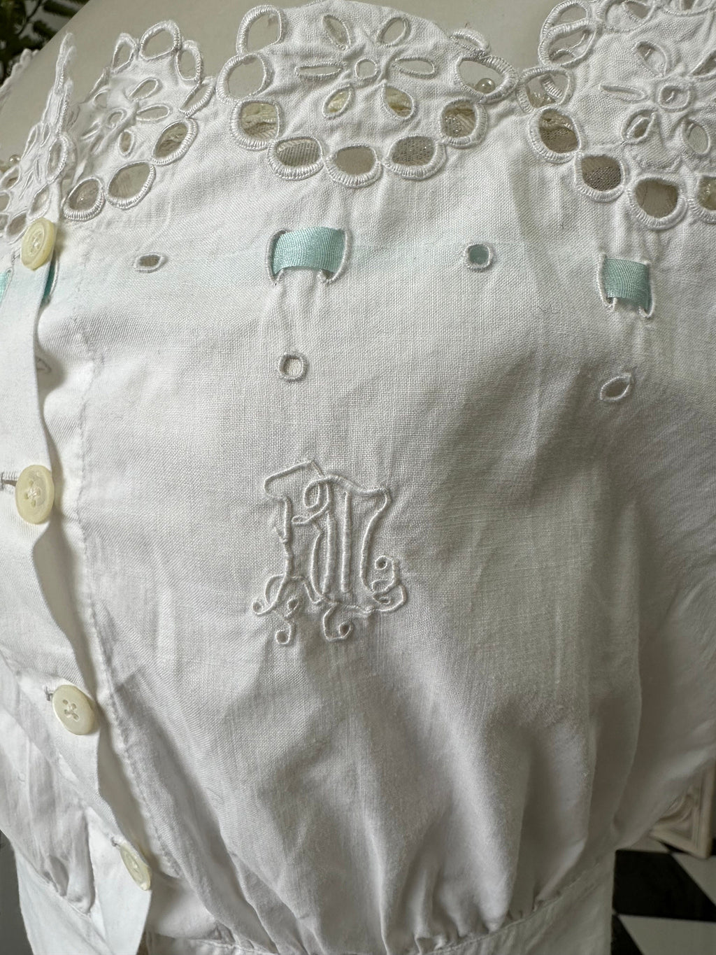 Victorian  Edwardian  white cotton camisole corset cover