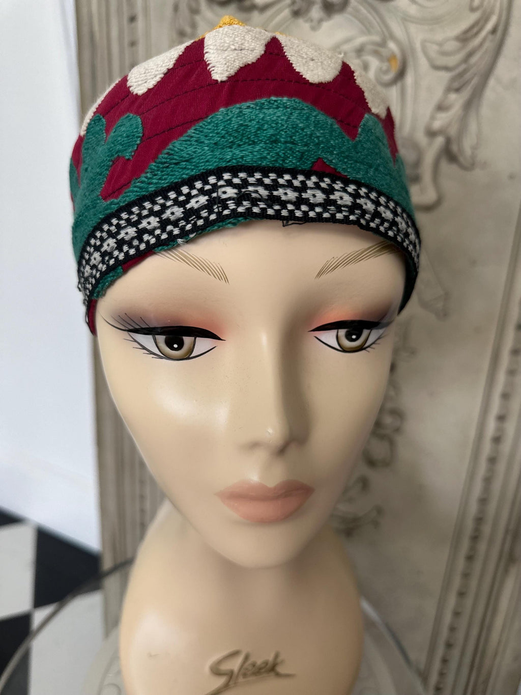 Antique Suzani smokers hat from Uzbekisdan