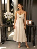Vintage Silk Slip Dress - Embroidered Ivory silk  Nightgown - 1930s 1940s