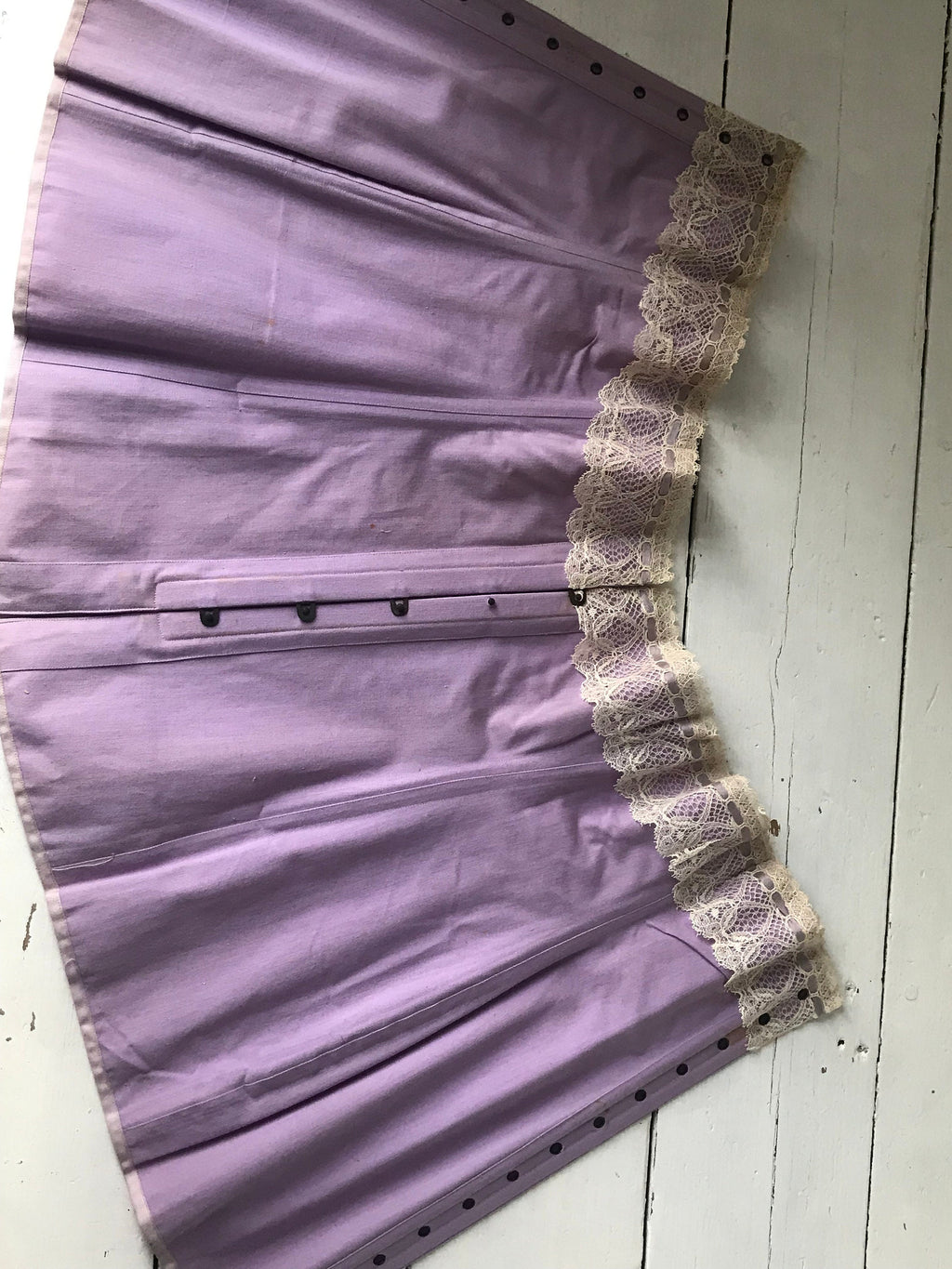 Antique 1900 1910 Edwardian lilac corset  (dead stock)