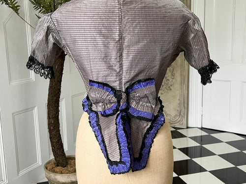 1830s 40s Regency period silk bodice with a large bow on the back