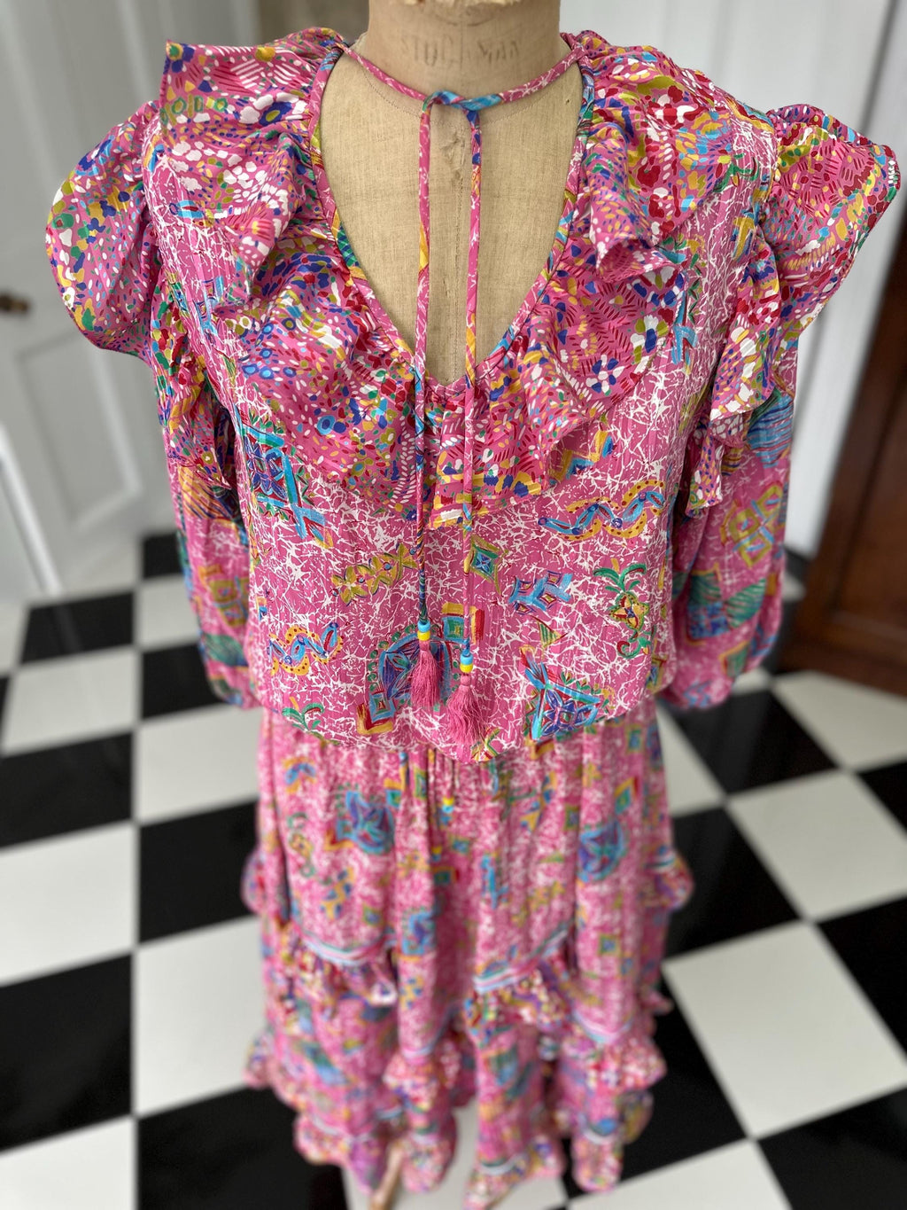 Vintage 80s Diane Freis set dress